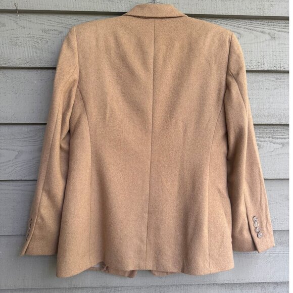 Austin Reed 100% Camelhair Blazer Women’s 4 Camel Tan Classic Lined Jacket - Picture 4 of 6